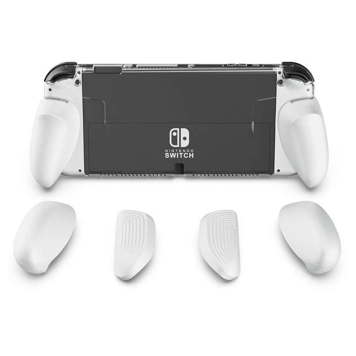  Skull & Co. NeoGrip: an Ergonomic Grip Hard Shell with  Replaceable Grips [to fit All Hands Sizes] for Nintendo Switch OLED and  Regular Model [No Carrying Case] - White : Clothing