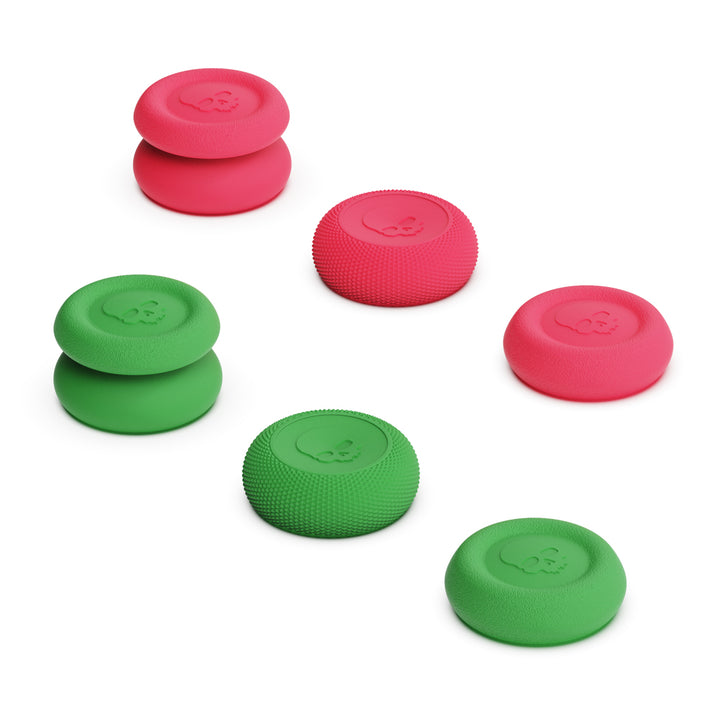 Skull & Co. Thumb grip set for Switch Pro Controller - Neon pink and green
